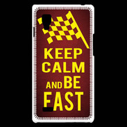 Coque LG Optimus L9 Keep Calm and Be Fast Rouge