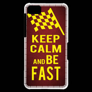 Coque Blackberry Z10 Keep Calm and Be Fast Rouge