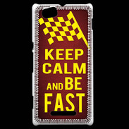 Coque Sony Xperia M Keep Calm and Be Fast Rouge