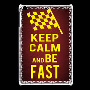 Coque iPadMini Keep Calm and Be Fast Rouge