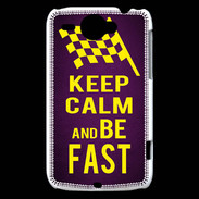 Coque HTC Wildfire G8 Keep Calm and Be Fast Violet