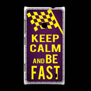 Coque Nokia Lumia 520 Keep Calm and Be Fast Violet