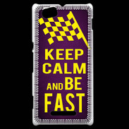 Coque Sony Xperia M Keep Calm and Be Fast Violet