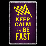Etui carte bancaire Keep Calm and Be Fast Violet