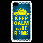 Coque iPhone 4 / iPhone 4S Keep Calm and Be Furious Bleu