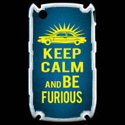 Coque Blackberry 8520 Keep Calm and Be Furious Bleu