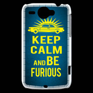 Coque HTC Wildfire G8 Keep Calm and Be Furious Bleu