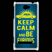 Coque HTC Windows Phone 8S Keep Calm and Be Furious Bleu