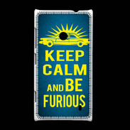 Coque Nokia Lumia 520 Keep Calm and Be Furious Bleu