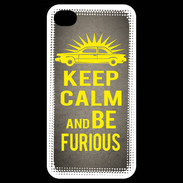 Coque iPhone 4 / iPhone 4S Keep Calm and Be Furious Gris