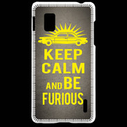 Coque LG Optimus G Keep Calm and Be Furious Gris