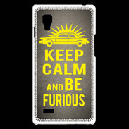Coque LG Optimus L9 Keep Calm and Be Furious Gris