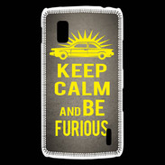Coque LG Nexus 4 Keep Calm and Be Furious Gris