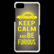 Coque Blackberry Z10 Keep Calm and Be Furious Gris
