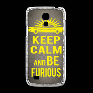 Coque Samsung Galaxy S4mini Keep Calm and Be Furious Gris