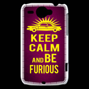 Coque HTC Wildfire G8 Keep Calm and Be Furious Rose