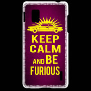 Coque LG Optimus G Keep Calm and Be Furious Rose