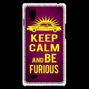 Coque LG Optimus L9 Keep Calm and Be Furious Rose