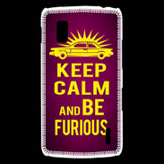Coque LG Nexus 4 Keep Calm and Be Furious Rose