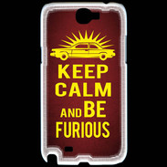 Coque Samsung Galaxy Note 2 Keep Calm and Be Furious Rouge
