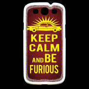Coque Samsung Galaxy S3 Keep Calm and Be Furious Rouge