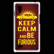 Coque LG Optimus L9 Keep Calm and Be Furious Rouge