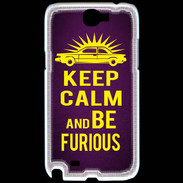 Coque Samsung Galaxy Note 2 Keep Calm and Be Furious Violet