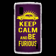 Coque LG Nexus 4 Keep Calm and Be Furious Violet