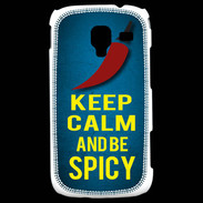 Coque Samsung Galaxy Ace 2 Keep Calm and Be Spicy Bleu