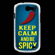 Coque Samsung Galaxy Express Keep Calm and Be Spicy Bleu