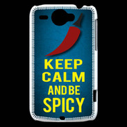 Coque HTC Wildfire G8 Keep Calm and Be Spicy Bleu