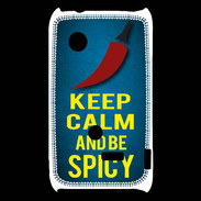 Coque Sony Xperia Typo Keep Calm and Be Spicy Bleu