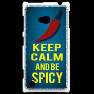 Coque Nokia Lumia 720 Keep Calm and Be Spicy Bleu
