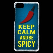 Coque Blackberry Z10 Keep Calm and Be Spicy Bleu