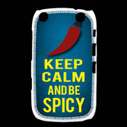 Coque Blackberry Curve 9320 Keep Calm and Be Spicy Bleu