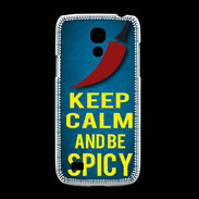 Coque Samsung Galaxy S4mini Keep Calm and Be Spicy Bleu