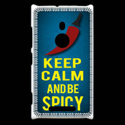 Coque Nokia Lumia 925 Keep Calm and Be Spicy Bleu
