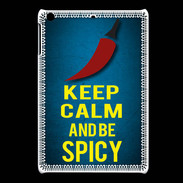 Coque iPadMini Keep Calm and Be Spicy Bleu