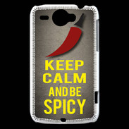 Coque HTC Wildfire G8 Keep Calm and Be Spicy Gris