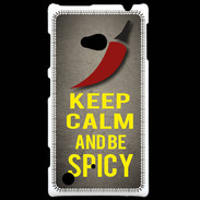 Coque Nokia Lumia 720 Keep Calm and Be Spicy Gris