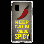 Coque LG Optimus G Keep Calm and Be Spicy Gris