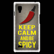Coque LG Optimus L9 Keep Calm and Be Spicy Gris