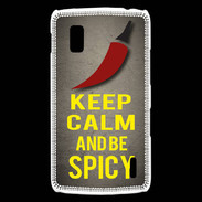 Coque LG Nexus 4 Keep Calm and Be Spicy Gris