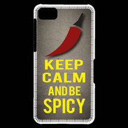 Coque Blackberry Z10 Keep Calm and Be Spicy Gris