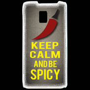 Coque LG P990 Keep Calm and Be Spicy Gris