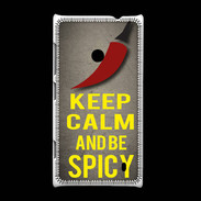 Coque Nokia Lumia 520 Keep Calm and Be Spicy Gris