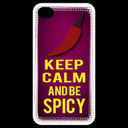 Coque iPhone 4 / iPhone 4S Keep Calm and Be Spicy Rose