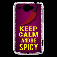 Coque HTC Wildfire G8 Keep Calm and Be Spicy Rose