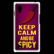 Coque LG Optimus L9 Keep Calm and Be Spicy Rose