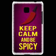 Coque LG Optimus L3 II Keep Calm and Be Spicy Rose